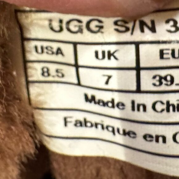 Ugg W Aprelle Chestnut Shearling Wedge Tall Boots, SZ 8.5, EUC - Picture 10 of 12